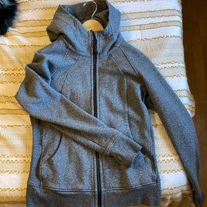 Heathered grey Lululemon Scuba full zip